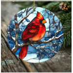 Peeping Toms Cabin Cardinal Christmas Ornament – Porcelain