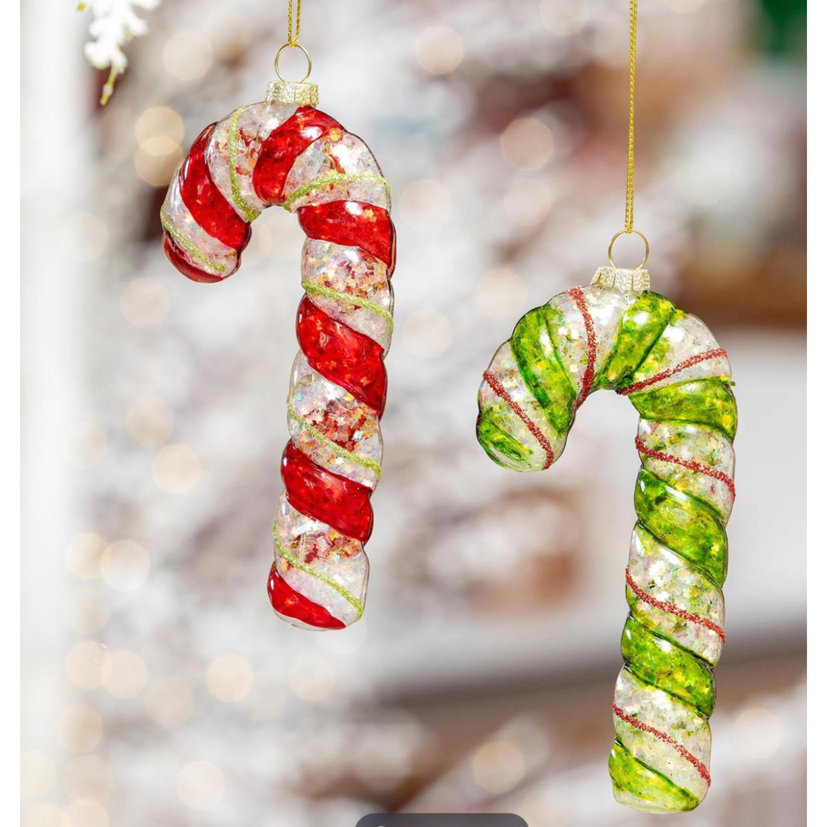 Baking Spirits Bright Ornament Candy Cane Glass