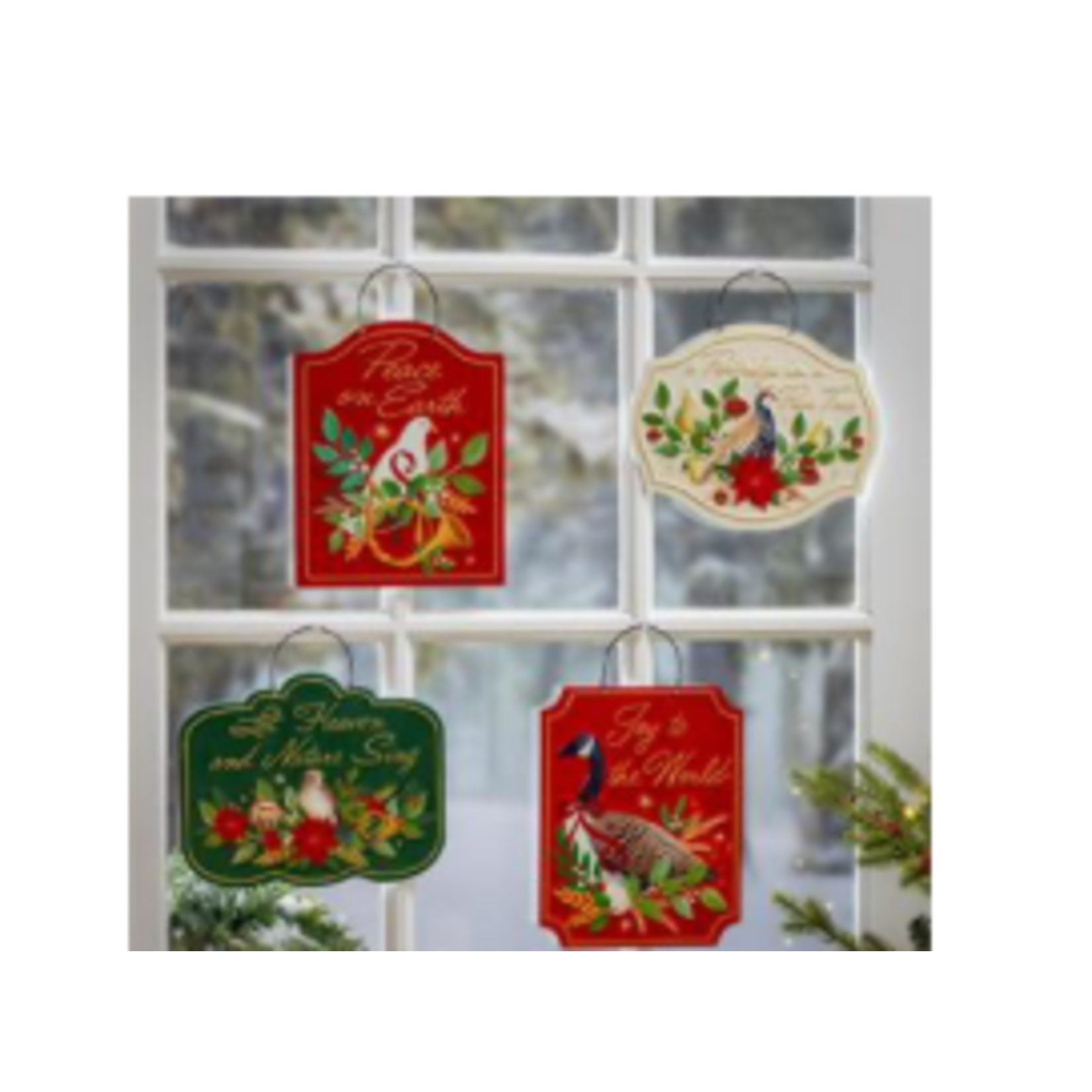 Joyful Traditions Garden Accent, Printed Metal