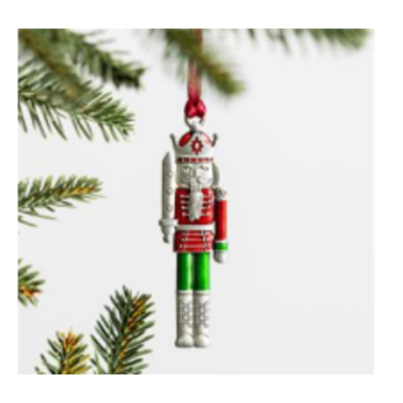 Solid Pewter Christmas Ornament, Nutcracker