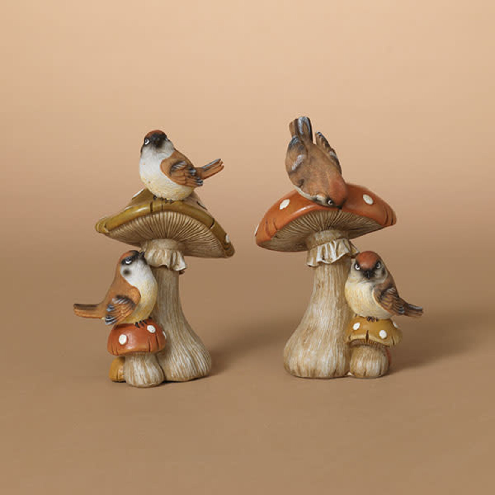 Harvest Mushroom With Birds
