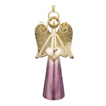 Regal Art & Gift Gold Angel Bell 6"- Purple