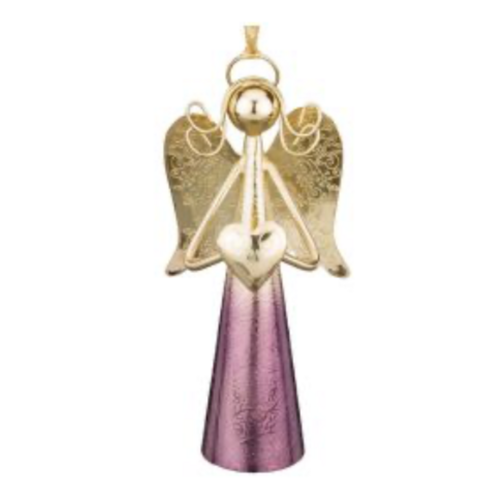 Regal Art & Gift Gold Angel Bell 6"- Purple