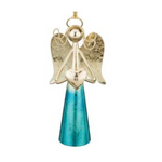 Regal Art & Gift Gold Angel Bell 6"-Blue