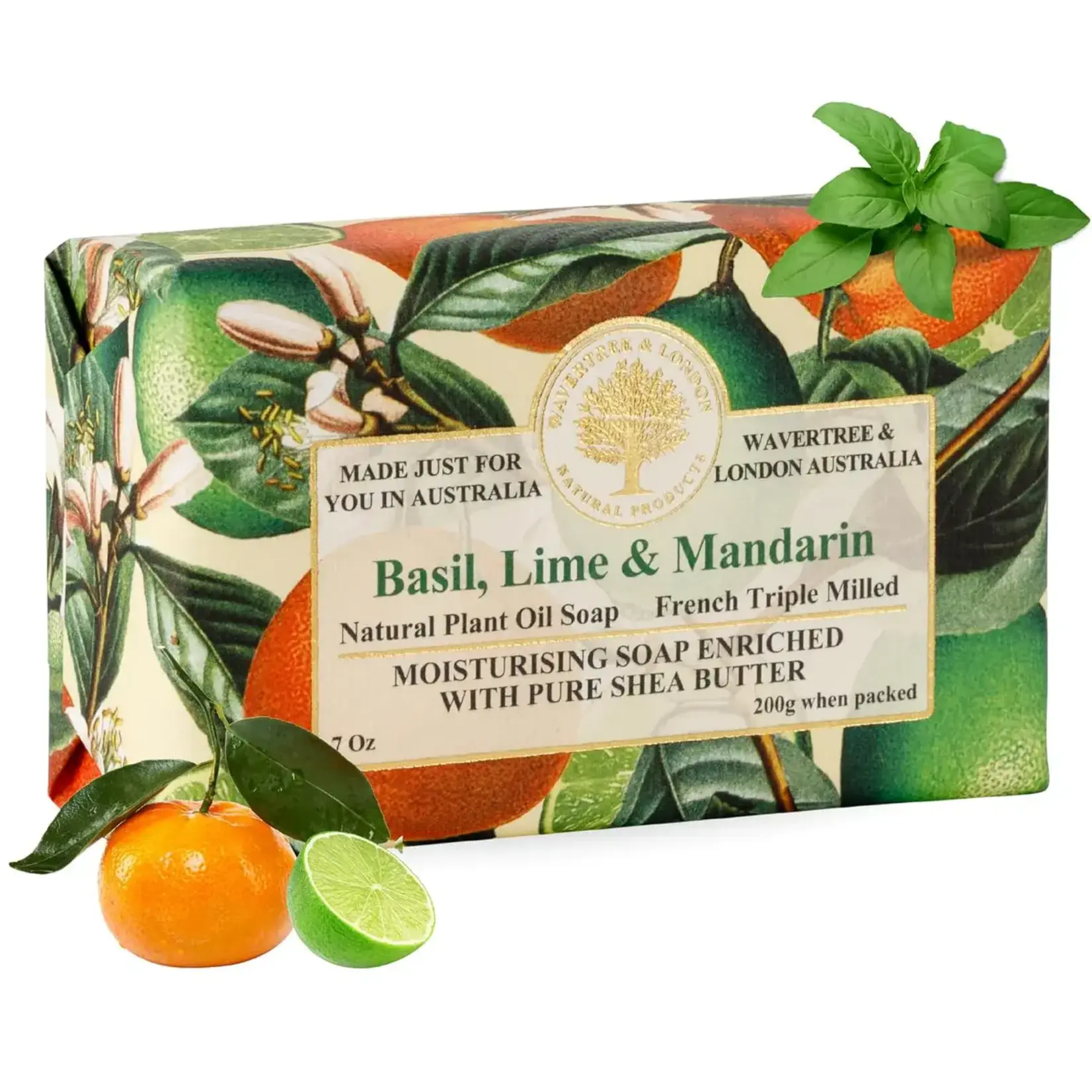 Australian Natural Soap Luxury Soap Basil, Lime & Mandarin