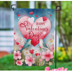 Lovebirds Suede Garden Flag