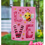 Bee Loved Suede Garden Flag
