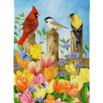 Spring Fence Friends Garden Flag