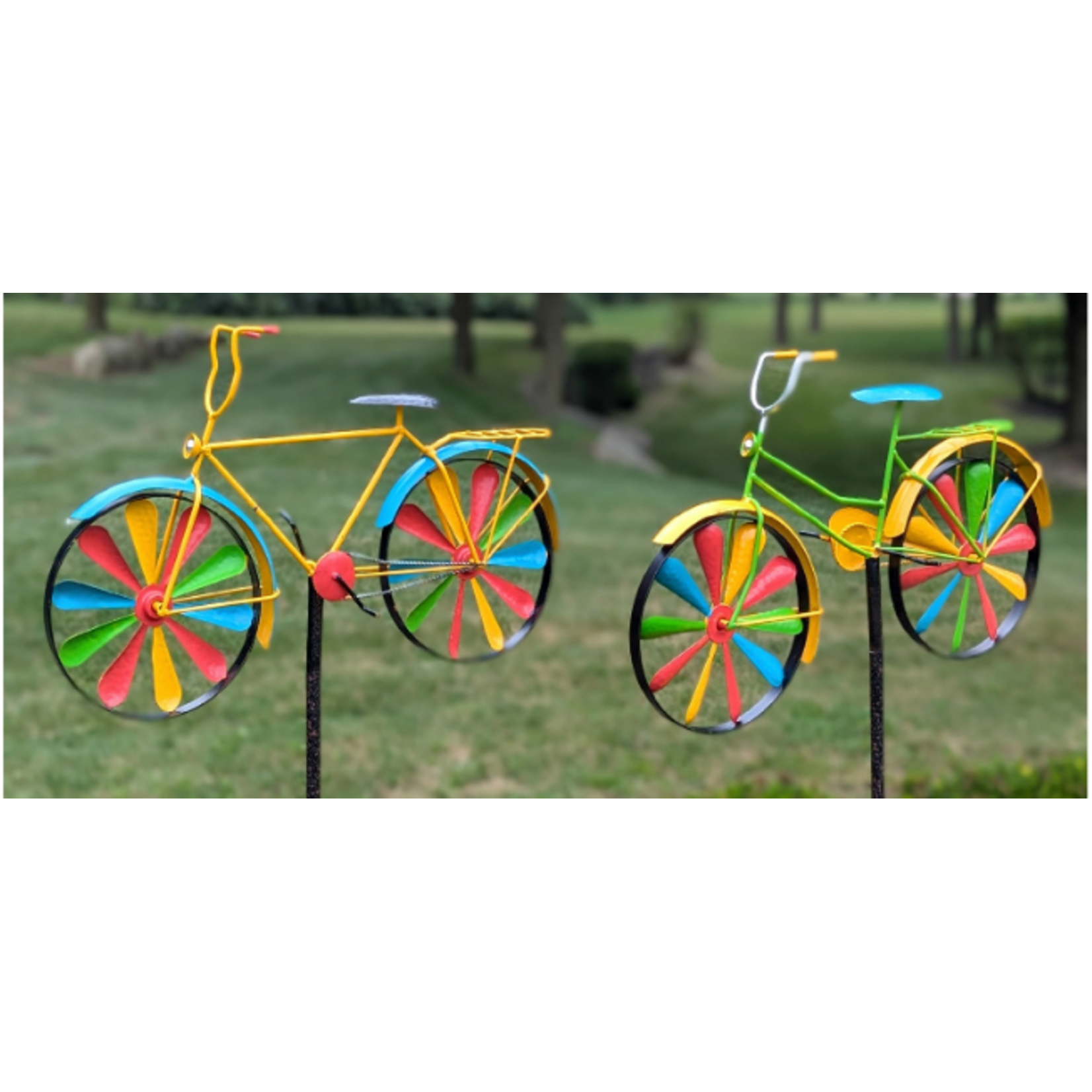 Beach Bike Metal Art Stake