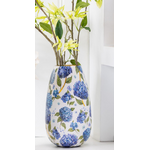 Hydrangea Metal Vase 10" H