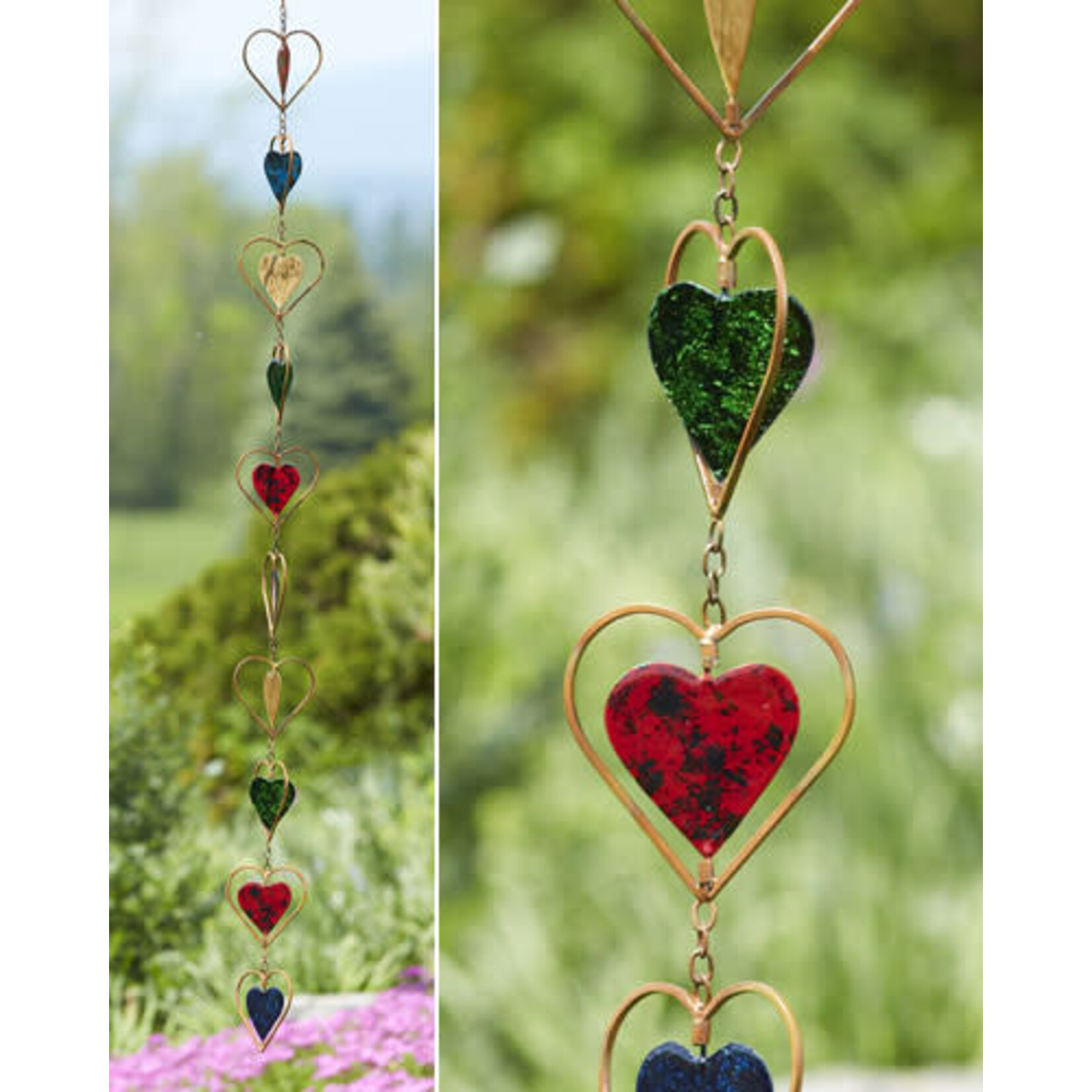 Multicolor Hearts Ornament