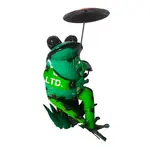 Think Outside Cross Legged Frog on Leaf