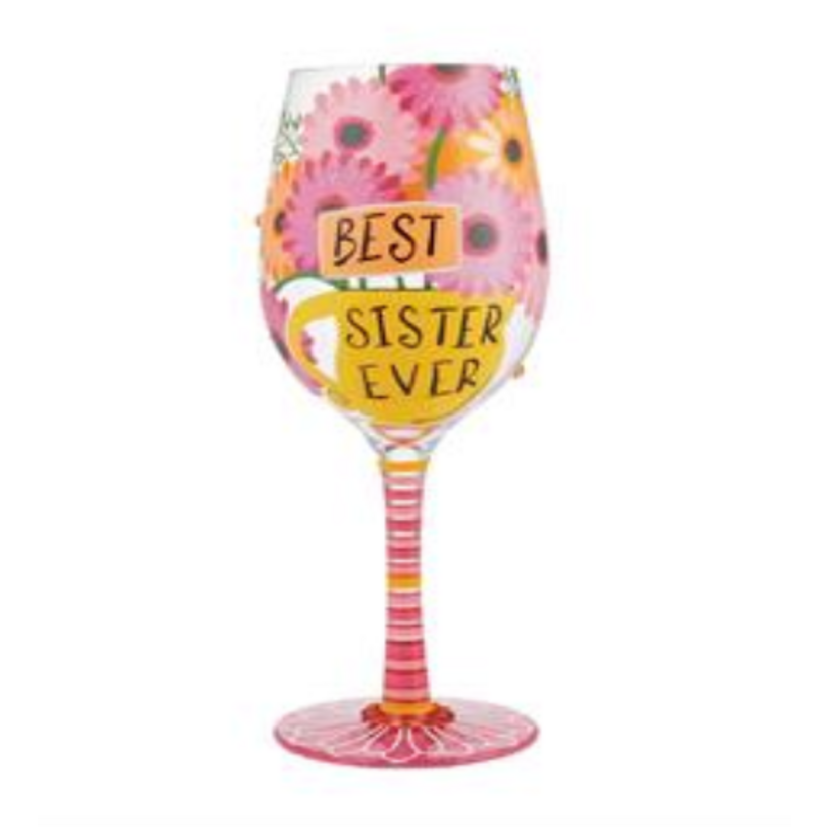 Lolita Best Sister Ever Wine Glass by Lolita
