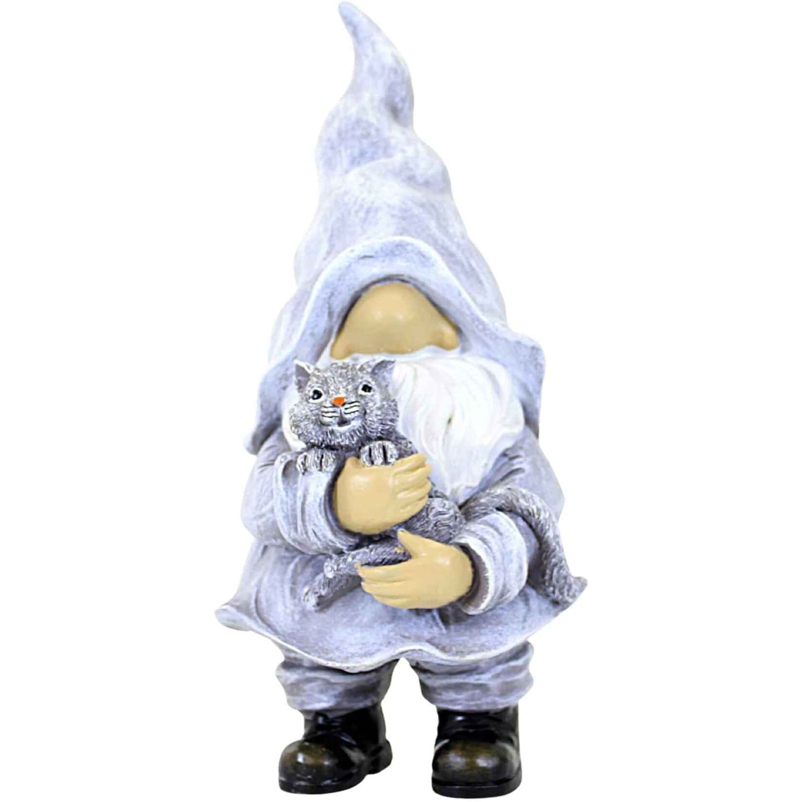 Gnome With Kitten Statue