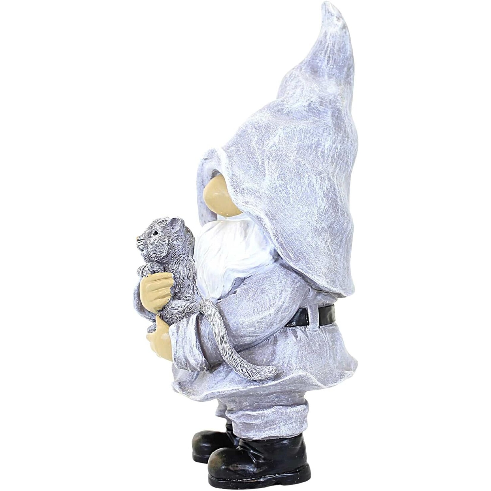 Gnome With Kitten Statue