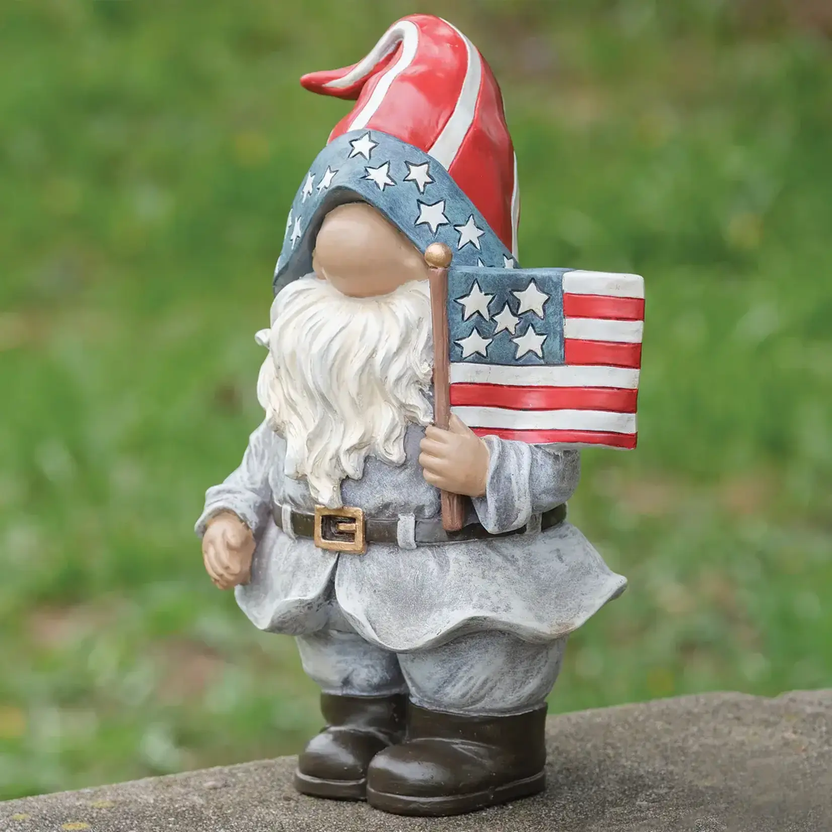 Patriotic Gnome Statue