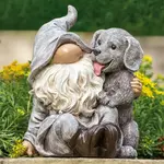 Gnome w/Puppy Statue