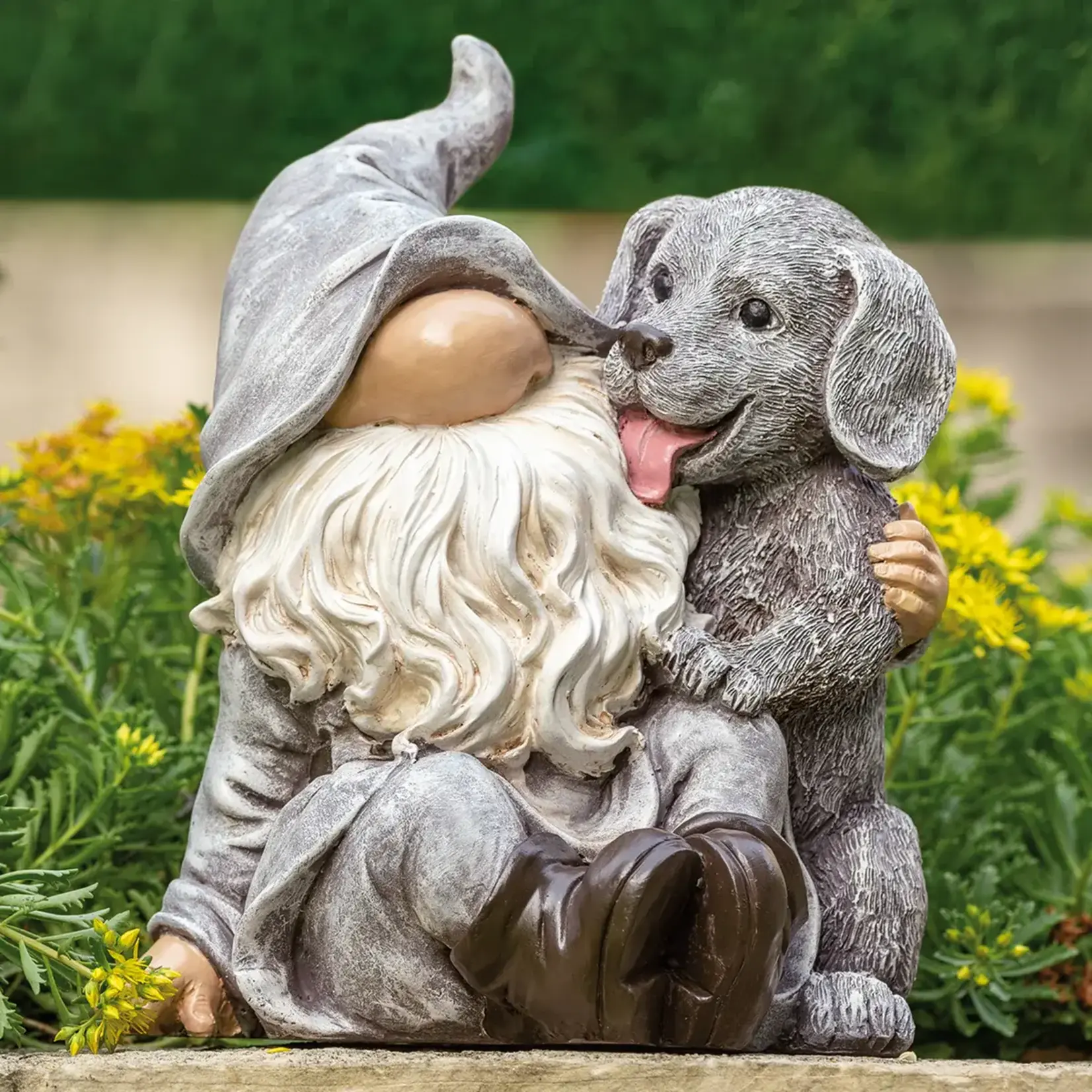 Gnome w/Puppy Statue