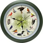 20th Anniversary Singing Bird Clock 13"-Green