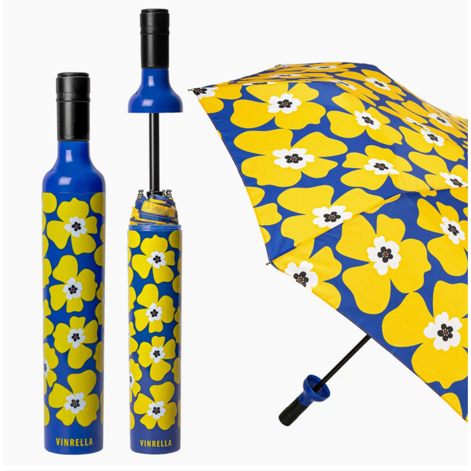 Vinrella Wine Bottle Umbrella Nikki On Blue