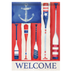 Anchor & Oars Garden Flag