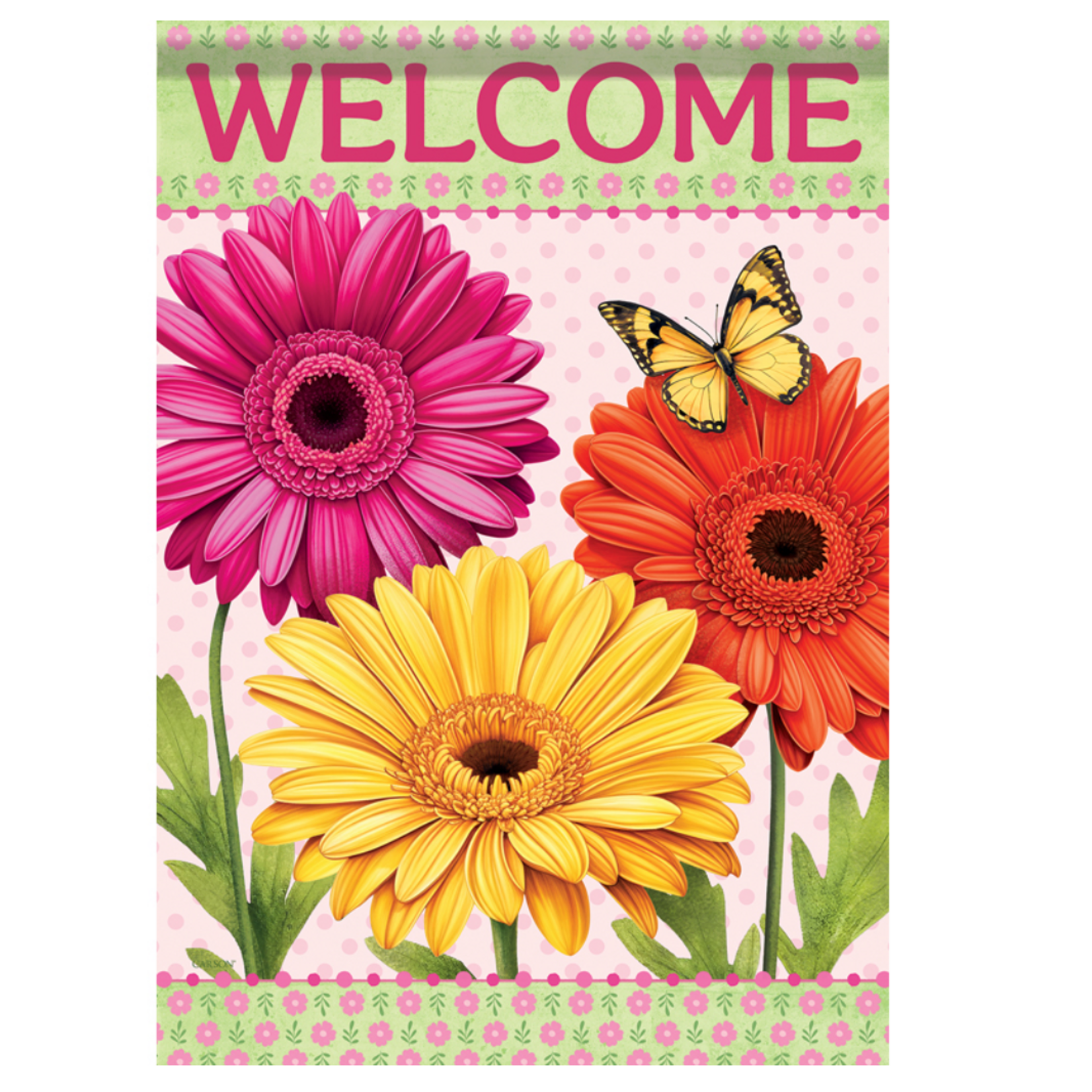 Bright Gerberas Garden Flag