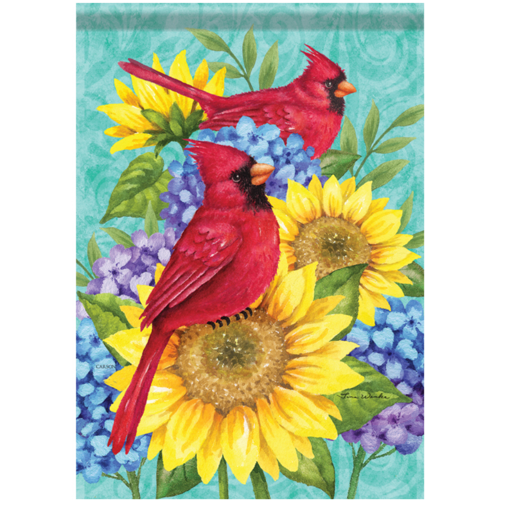 Cardinal in the Garden, Garden Flag