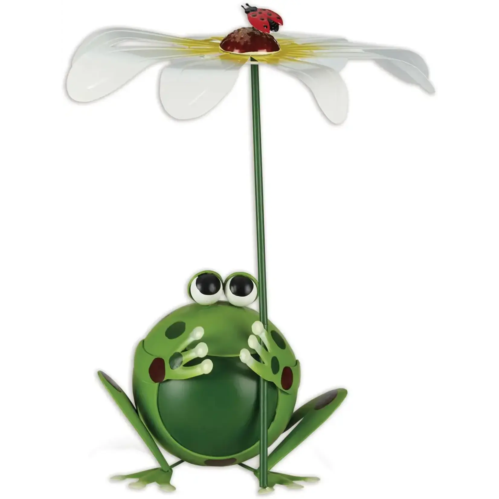 Frog Daisy Porch Sitter