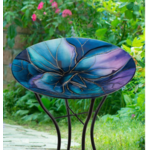 Regal Art & Gift 18" Birdbath w/Stand - Swirl Blue