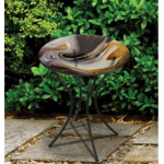 Regal Art & Gift 18" Birdbath w/Stand - Swirl Black
