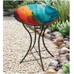 Regal Art & Gift 18" Birdbath w/Stand - Swirl Multi