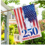 250th Anniversary America The Beautiful Moire House Flag