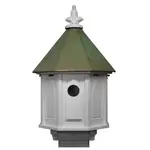 Church Octagonal Bird House w/Verdi Copper Roof (2 Holes)