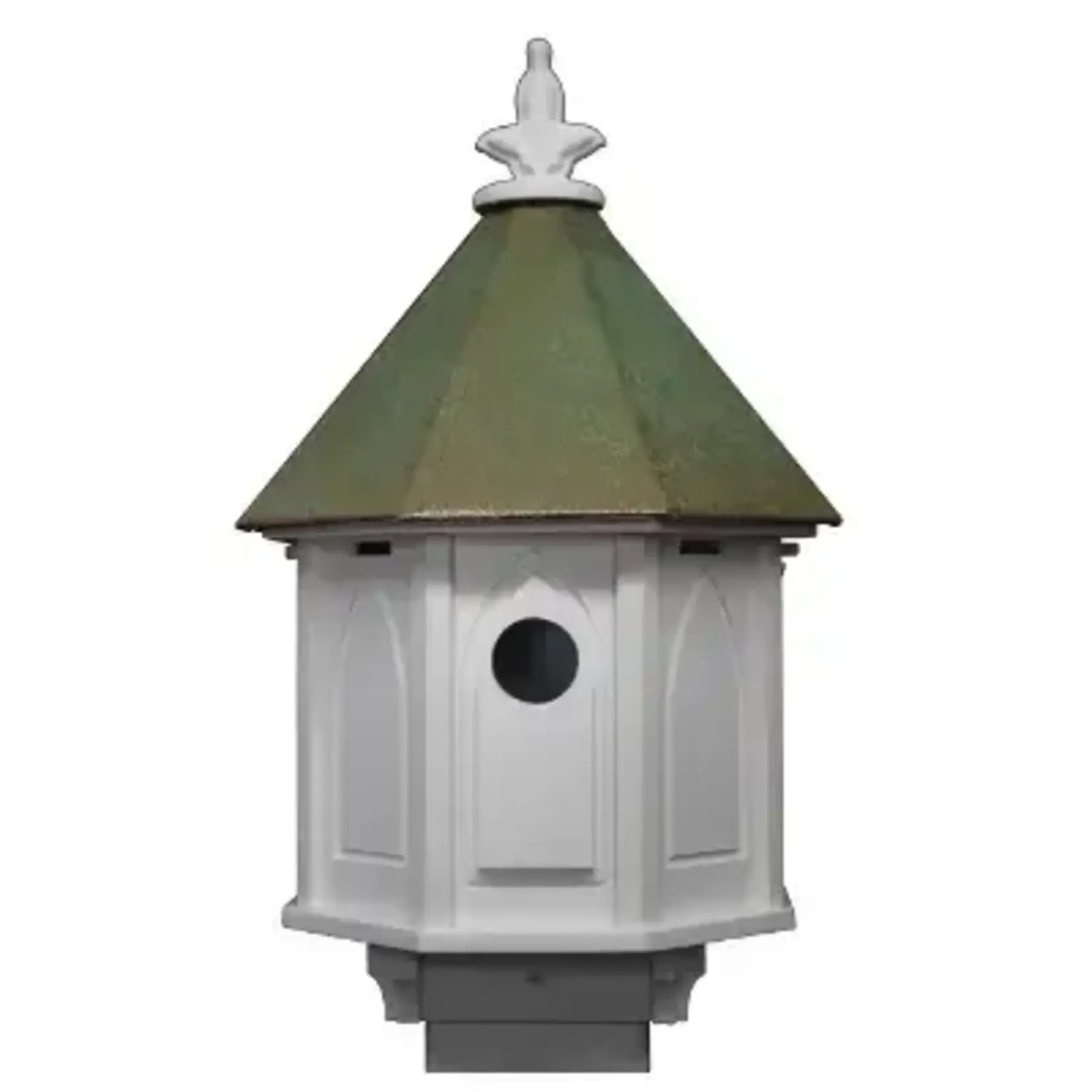 Church Octagonal Bird House w/Verdi Copper Roof (2 Holes)