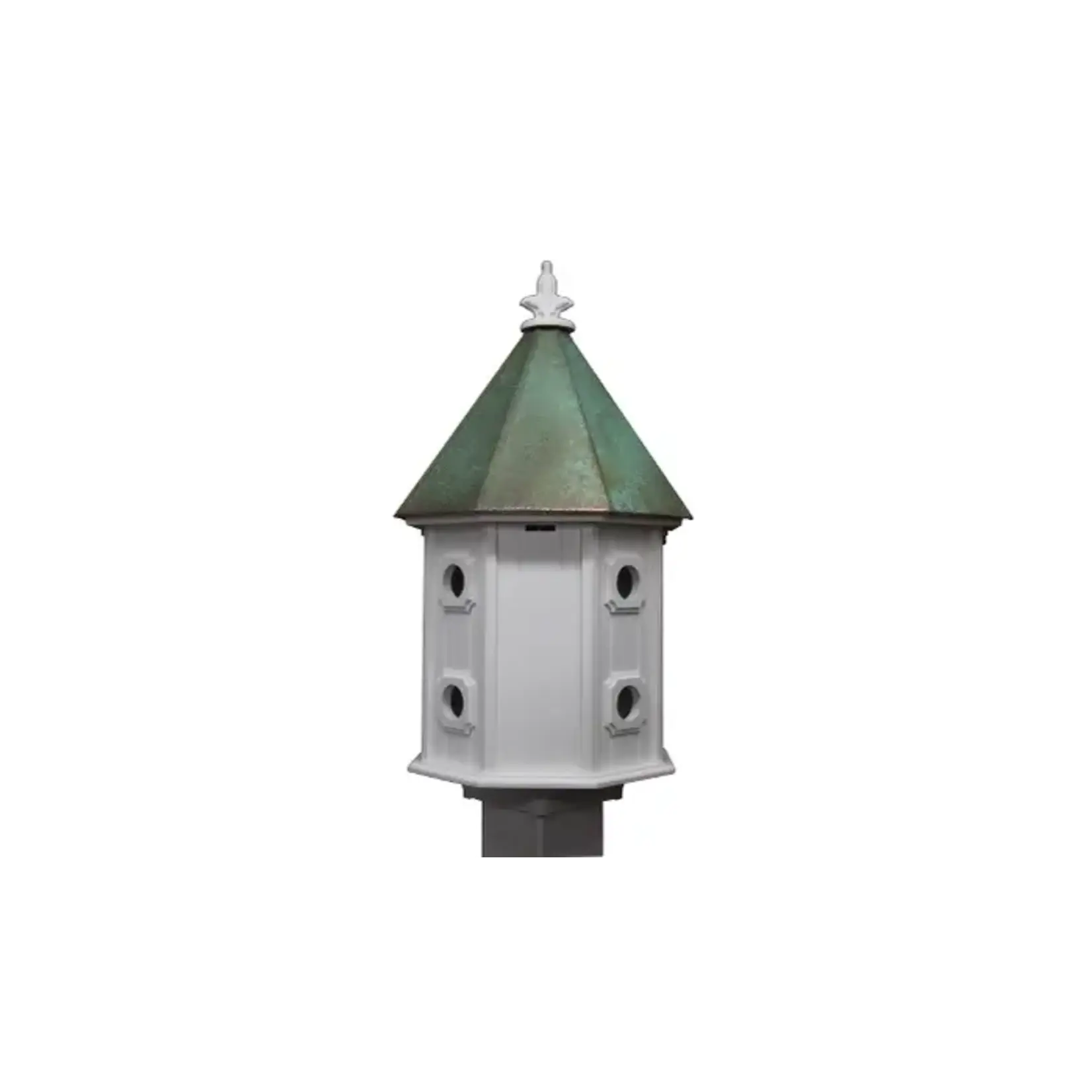 Large 2 Story Octagonal Bird House w/Verdi Copper Roof (8 Holes)
