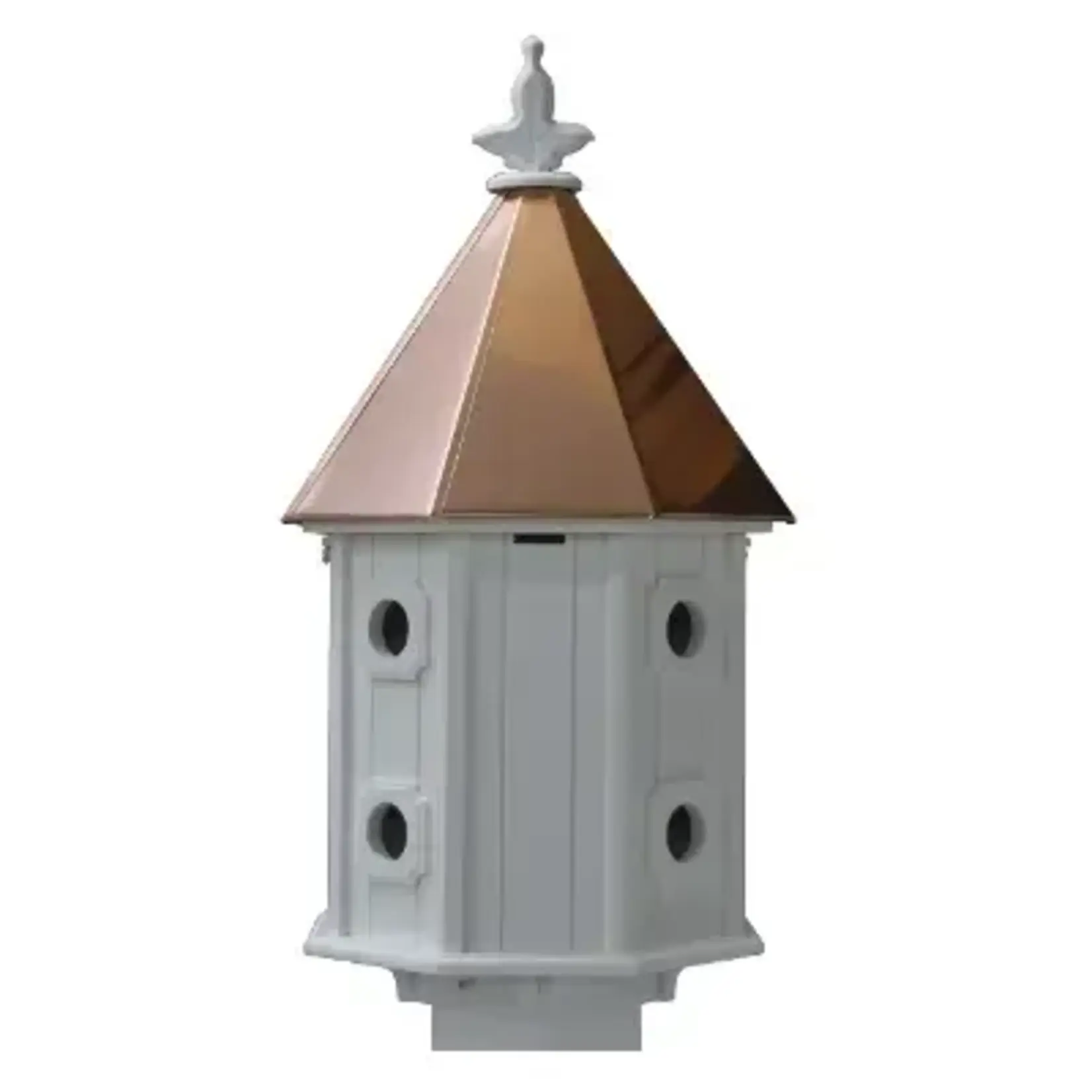 Large 2 Story Octagonal Bird House w/Copper Roof (8 Holes)