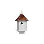 Small Hexagonal Bird House w/Copper Roof (Single Hole)