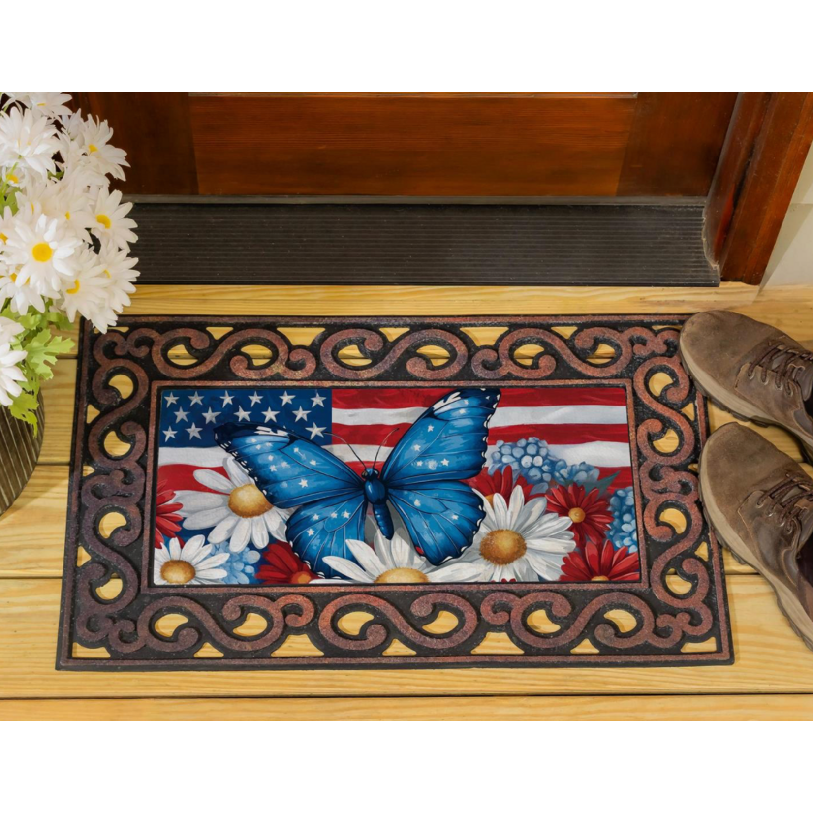 Patriotic Butterfly Sassafras Switch Mat
