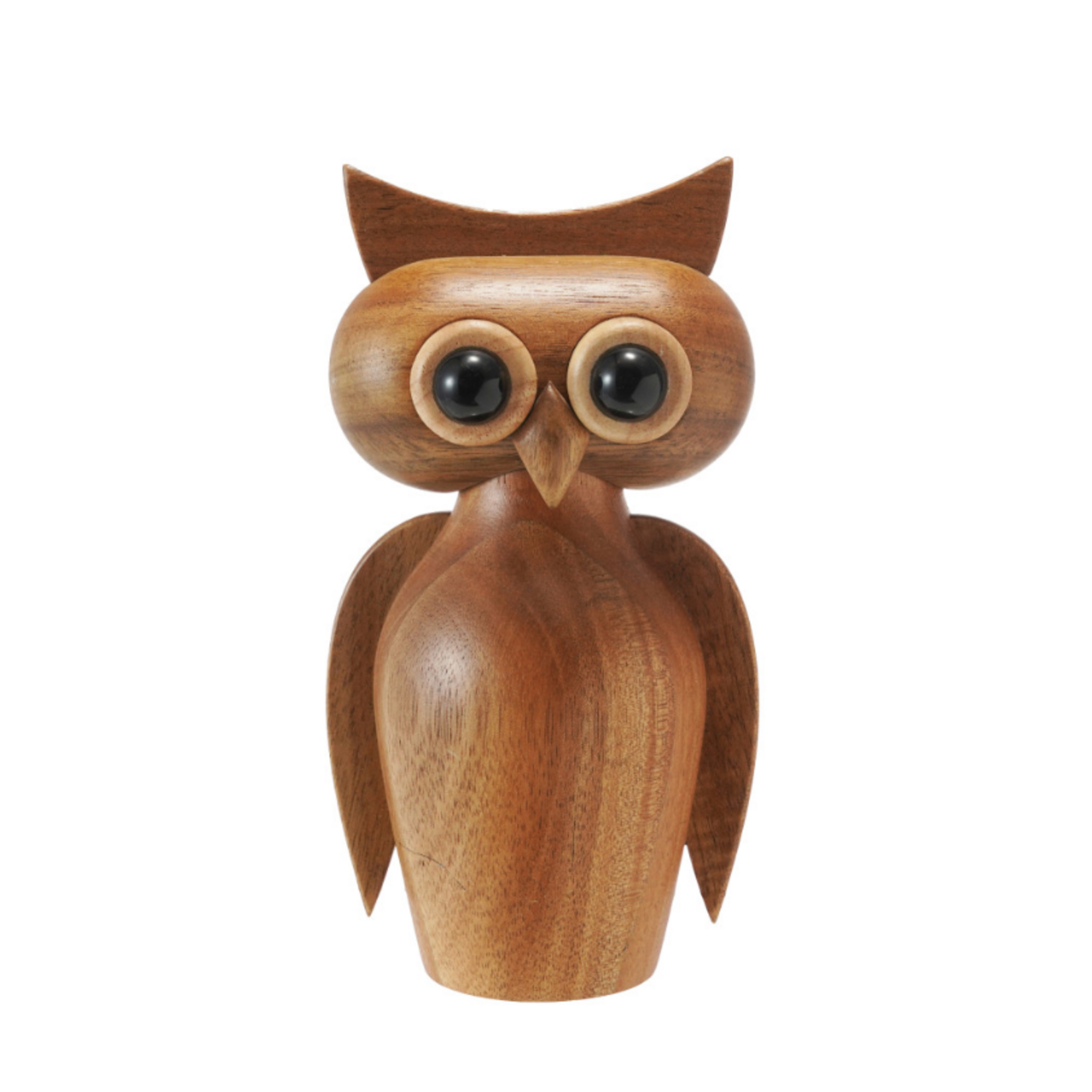 Creative Co-op Acacia Wood Owl Shaped Salt/Pepper Mill