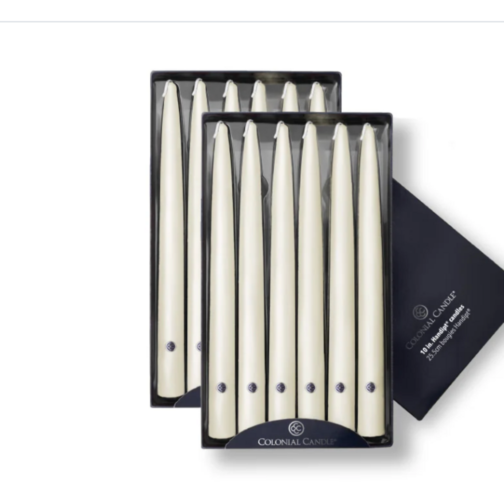 Colonial Candle 10" Ivory Handipt Tapered Candle