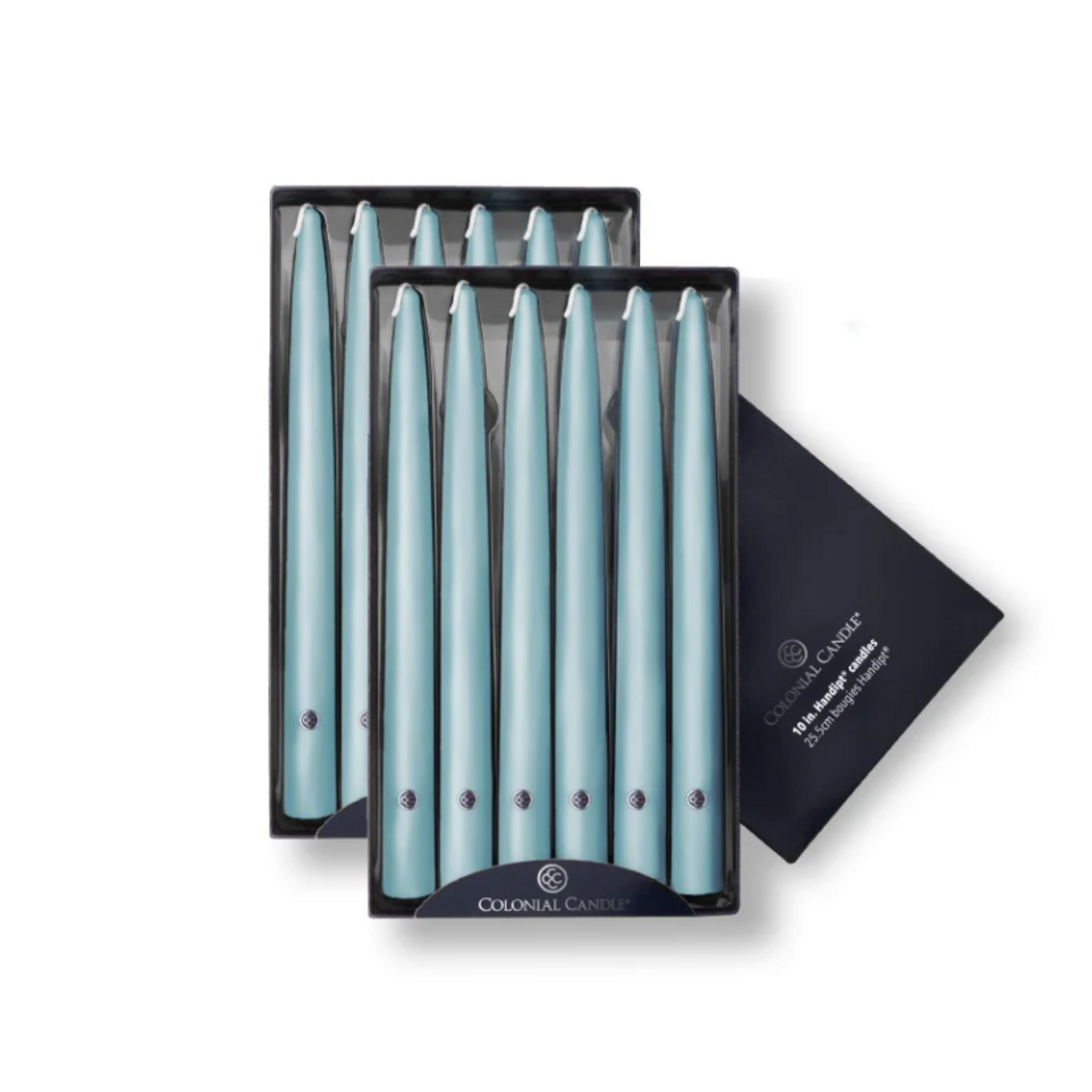 Colonial Candle 10" Coastal Blue Handipt Tapered Candle