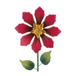Flower Spinner Stake - Red