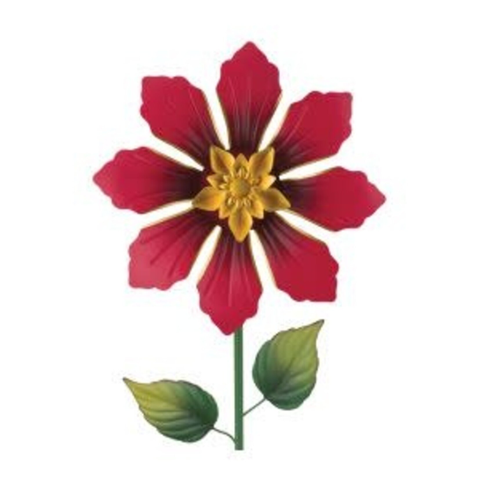 Flower Spinner Stake - Red