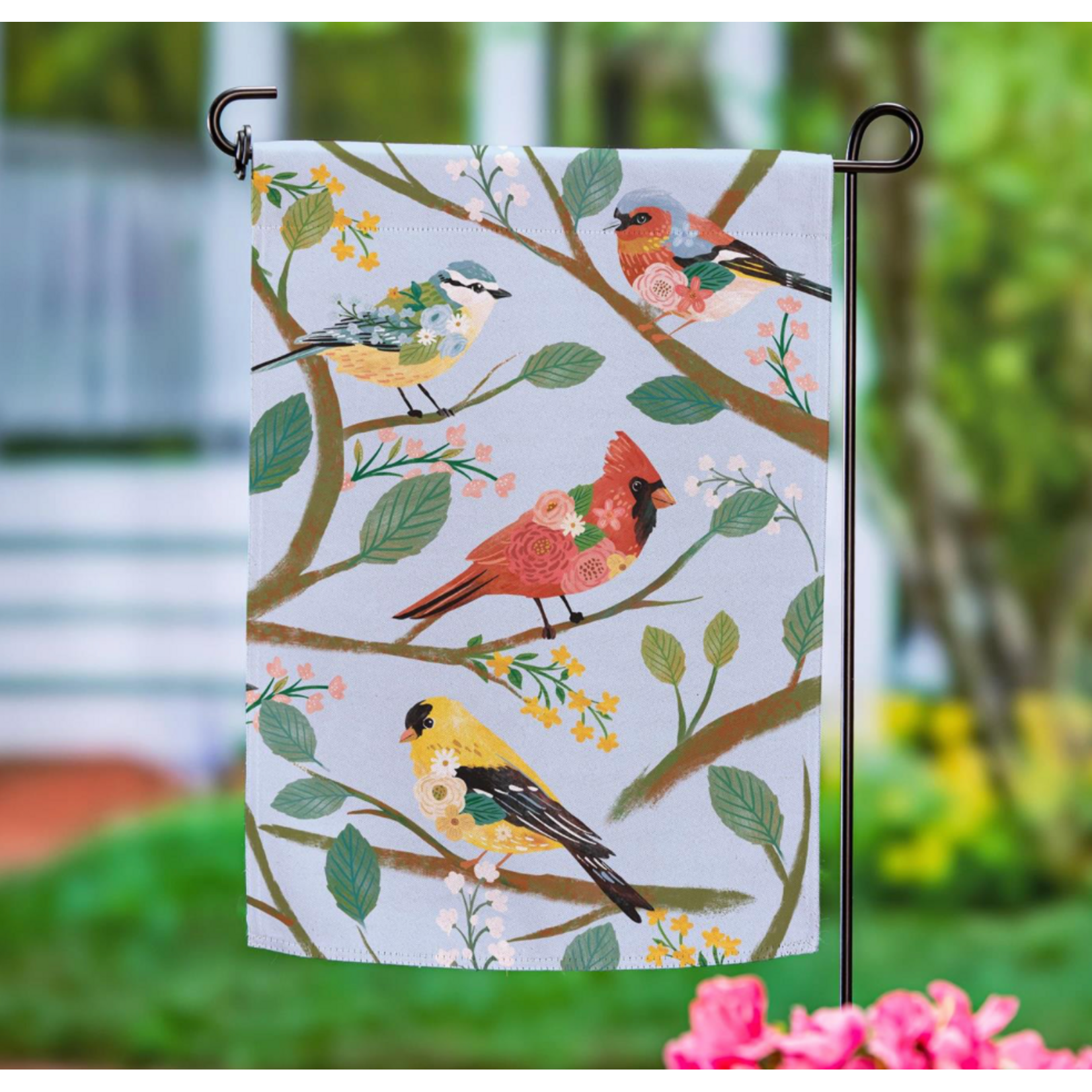 Birds Suede Garden Flag