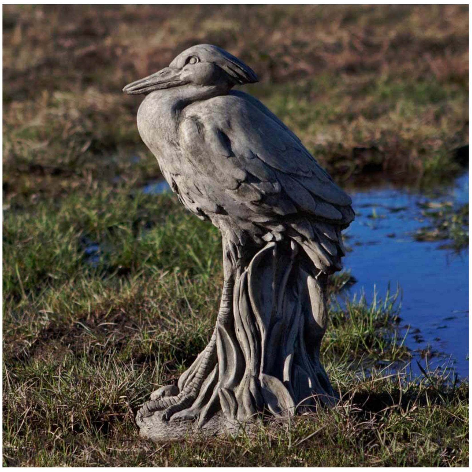 Campania Egret Cast Stone Statue
