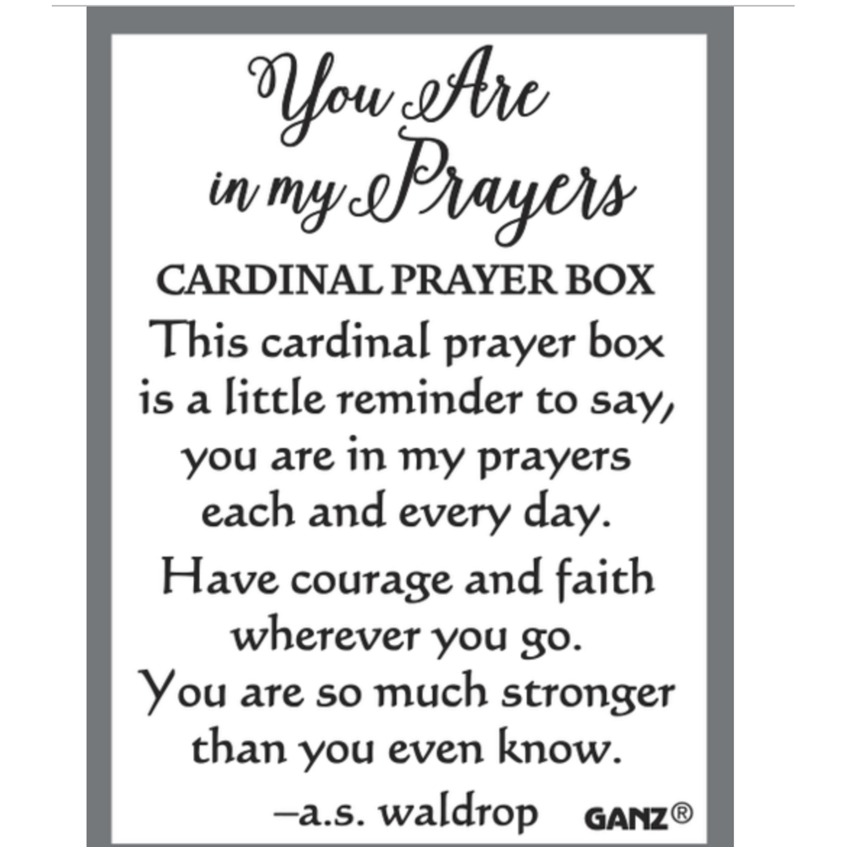 Ganz You Are in My Prayers Cardinal Box Charm