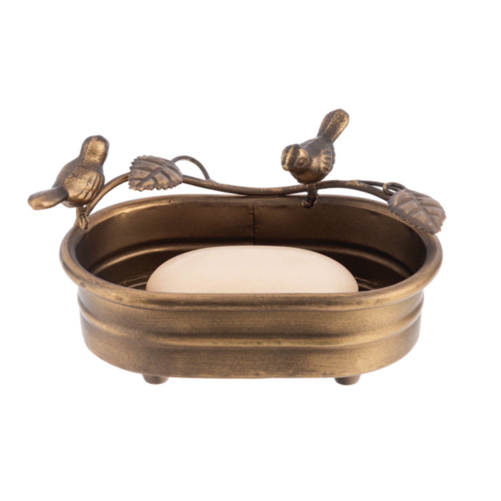 Ganz Antique Gold Soap Dish with Birds