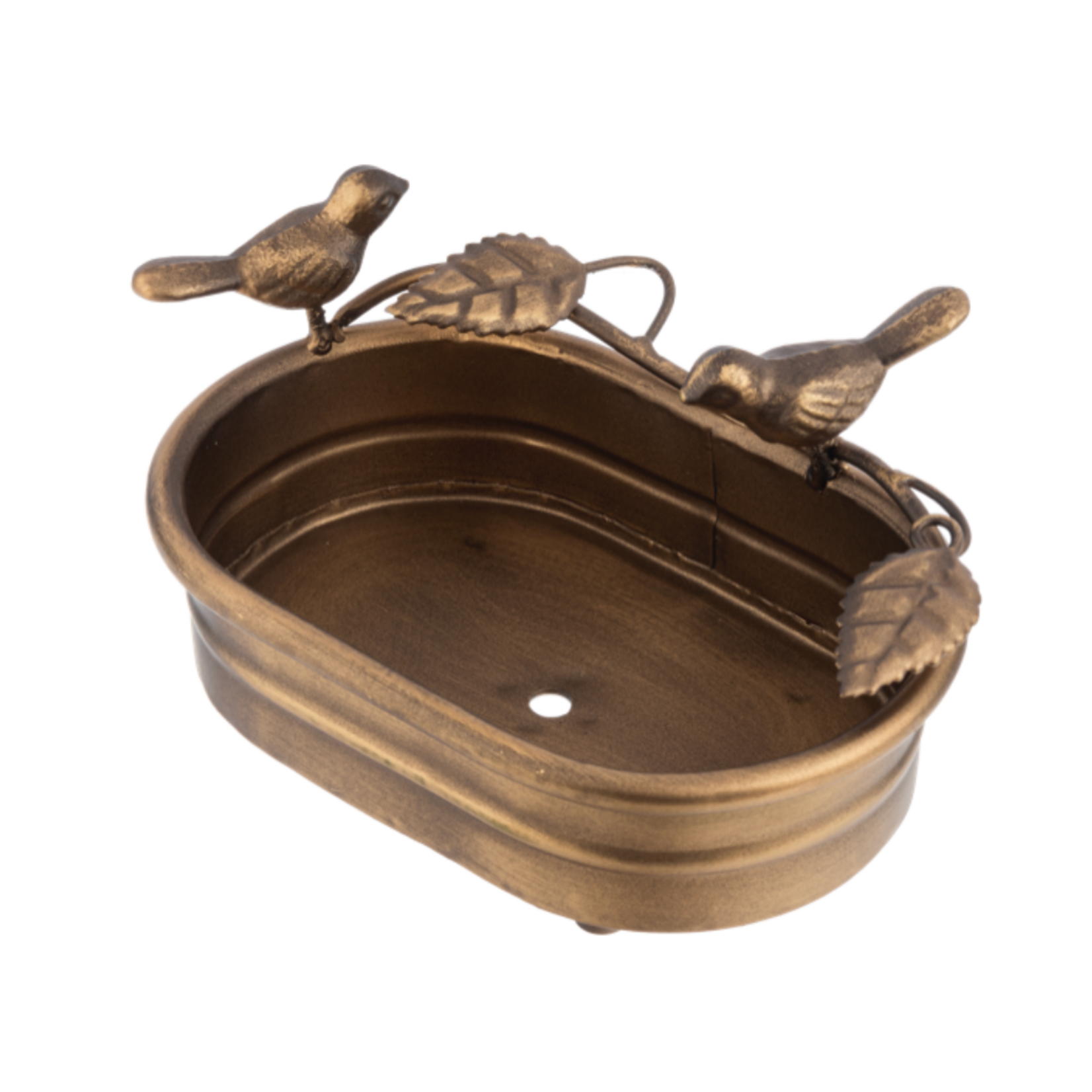 Ganz Antique Gold Soap Dish with Birds