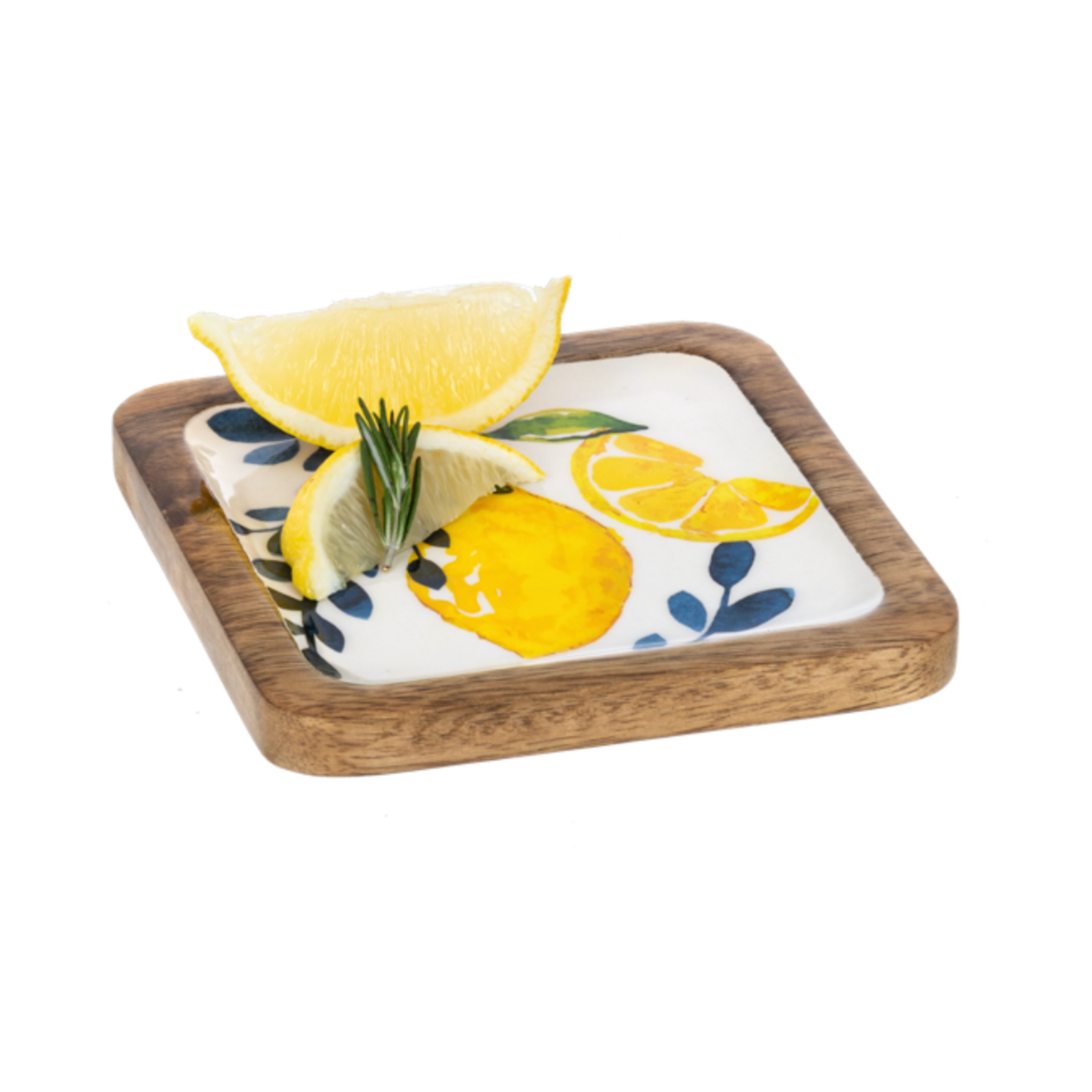 Ganz Square Lemon with Blue Floral Tidbit Tray (Choice of 4 Patterns)