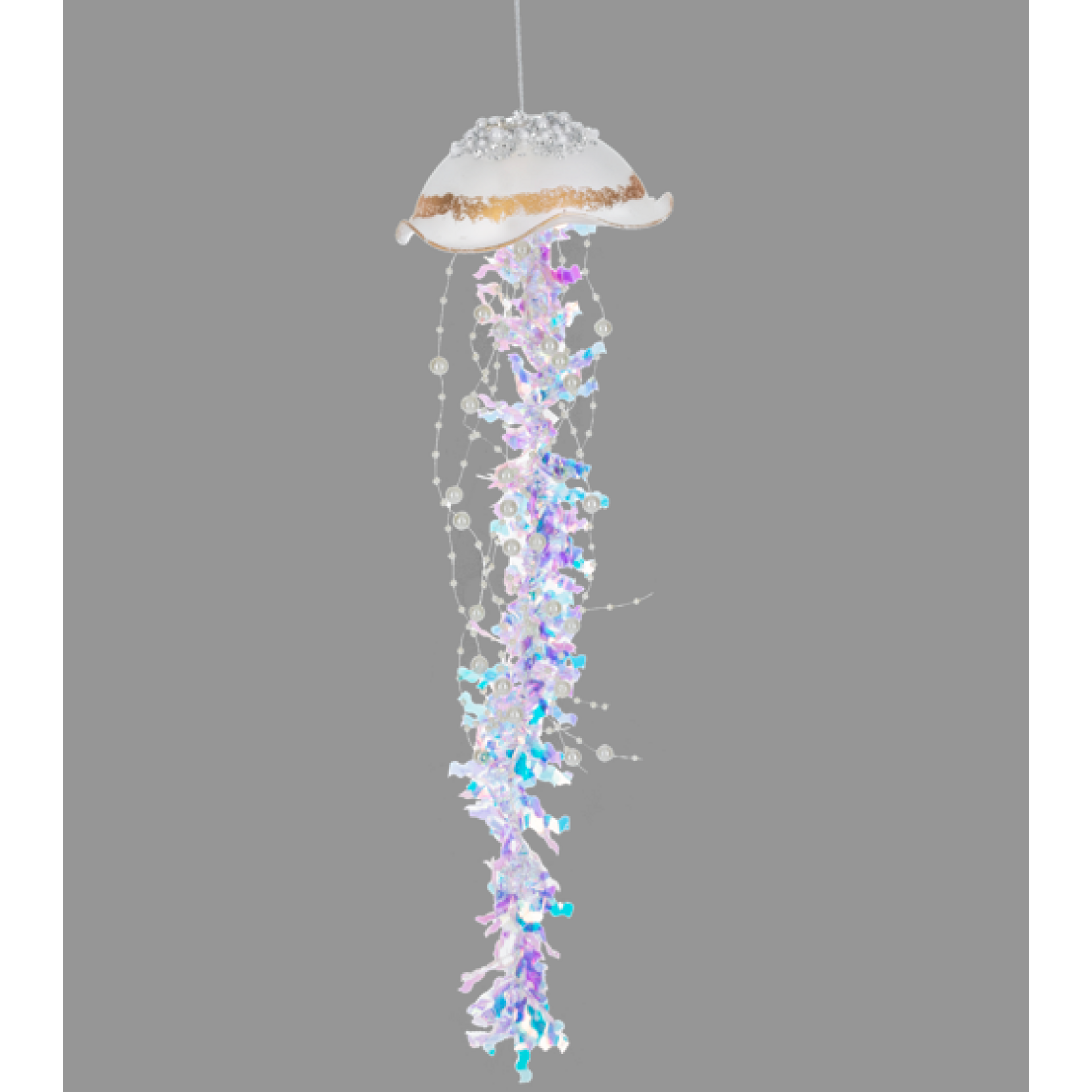 Ganz Jellyfish White & Gold Hanging Decor